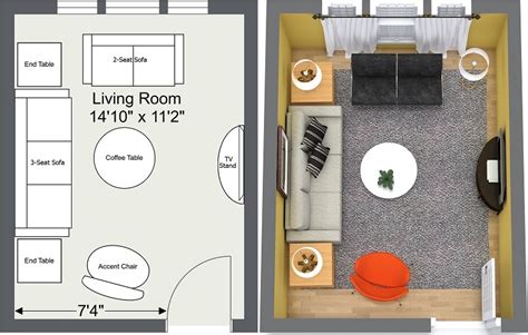 Roomsketcher Home Designer Small Living Room Layouts 2d 3d Floor Plans