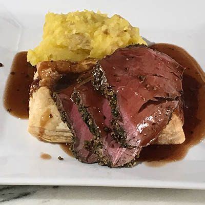 Place beef on a rack on a rimmed baking sheet. Provençal Herb-Crusted Beef Tenderloin with Puff Pastry and Red Wine Sauce | Recipe | Beef, Beef ...