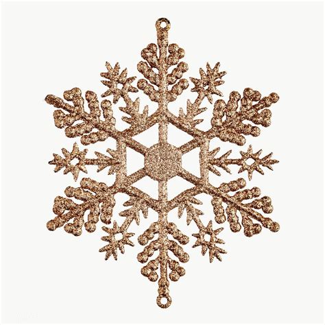 A Gold Snowflake Christmas Ornament On Transparent Premium Image By