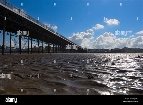 A View Toward The Grand Pier At Weston Super Mare In Somerset Stock