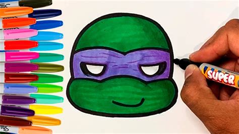 Como Dibujar A Donatello Kawaii De Las Tortugas Ninja Tmnt Facil Paso