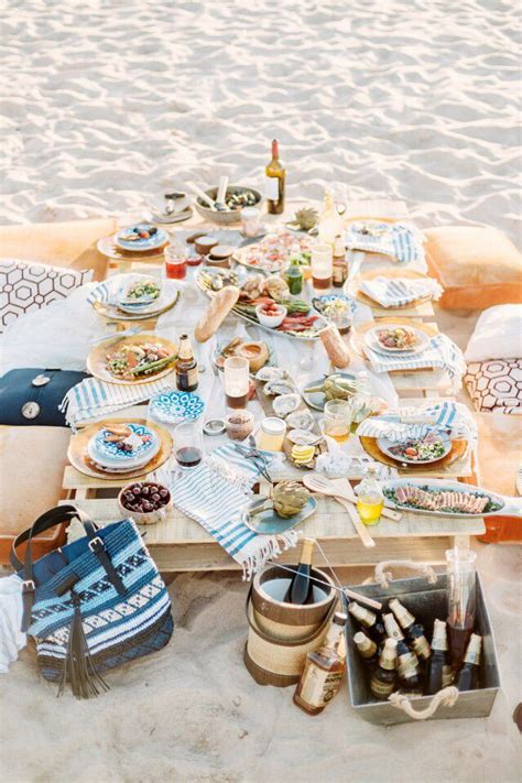 Beach Picnic Its All About The Table In 2019 Beach Dinner Beach