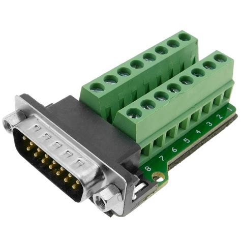 Adapter Connection Db15 Male To 16 Pin Terminal Block Breakout Board