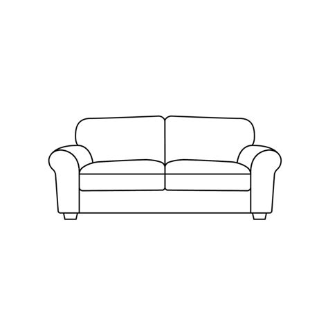 Sofa Outline Icon Illustration On Isolated White Background 7798401