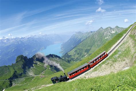 Amazing Drone View Of Train In Switzerland Hd Pics Hd