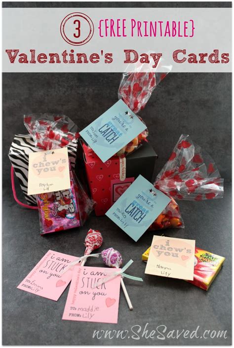 3 Free Printable Valentines Day Cards Shesaved Printable