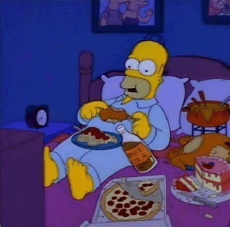 Meme Generator Homer Eating Food In Bed Newfa Stuff