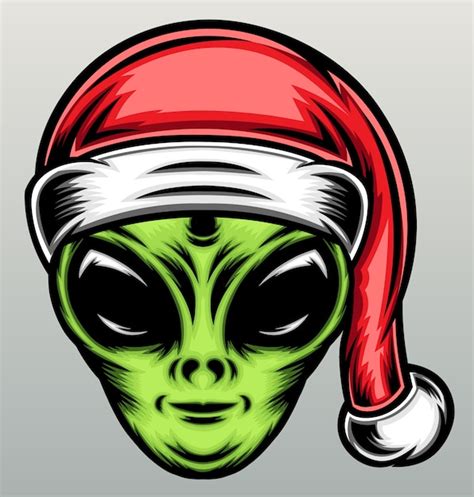 Premium Vector Christmas Alien Illustration