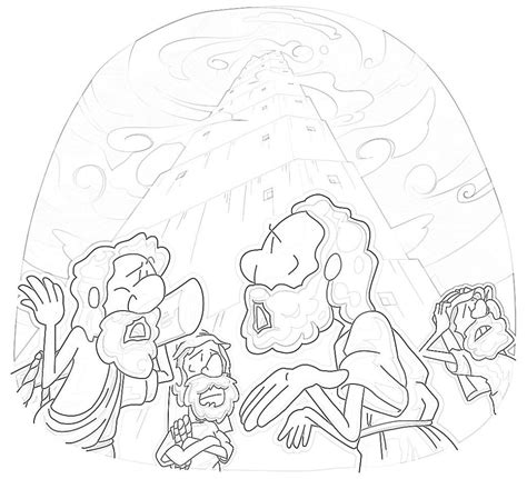 This activity sheet is very flexible and the kids can use their imagination to illustrate several different parts of the story. Tower Of Babel Coloring Page - Coloring Home