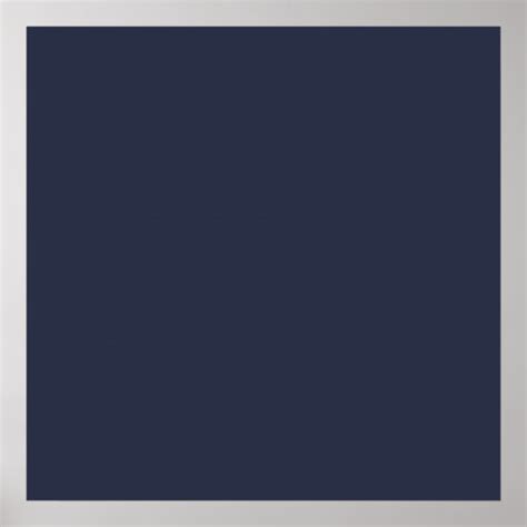 Deep Navy Blue Color Trend Blank Template Poster Zazzle
