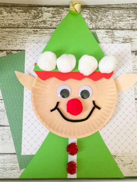 Christmas Elf Paper Plate Craft For Kids Christmas Crafts For Kids