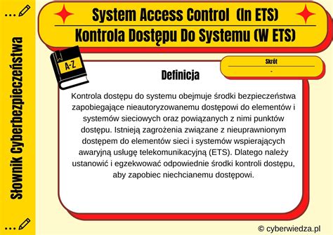 System Access Control In Ets Cyberwiedzapl Cyberbezpieczeństwo