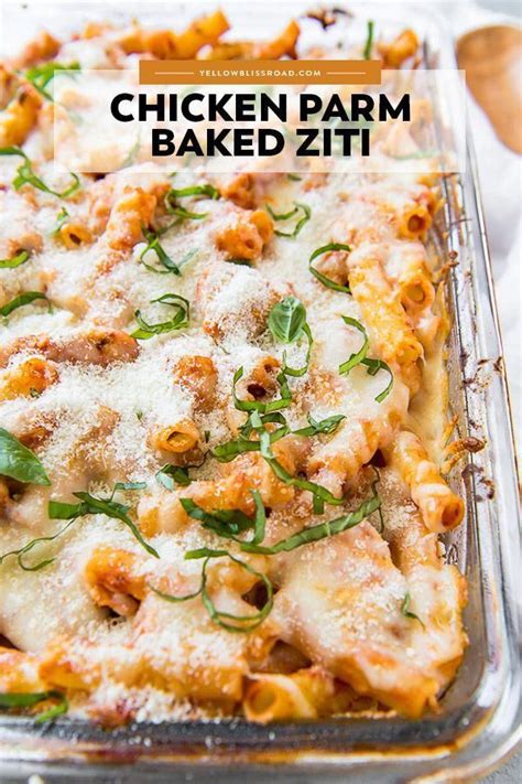 Chicken Parmesan Baked Ziti Recipe In 2020 Sunday Dinner Recipes