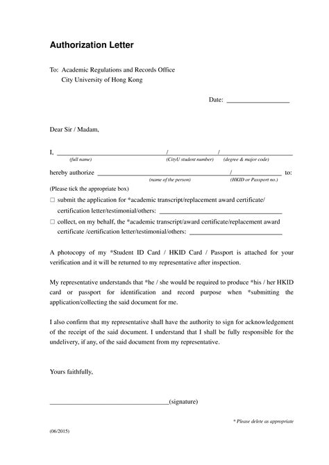 Simple Authorization Letter For Certificate How To Write An
