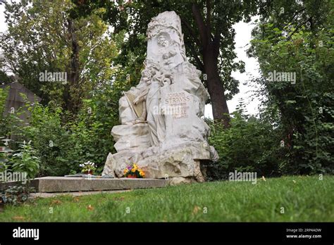 The grave of Johann Strauss, located in Vienna's Central Cemetery, is a