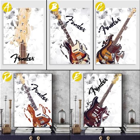 Stratocaster Gitarre Fender Bass Poster Dekorative Bild Moderne Wand