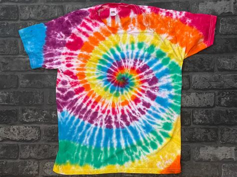Adult Rainbow Swirl Tie Dye Unisex T Shirt Etsy