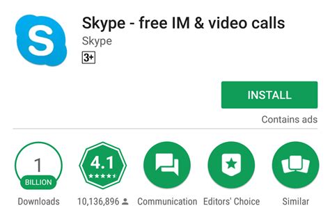 Skype Reaches 1 Billion Downloads On The Play Store