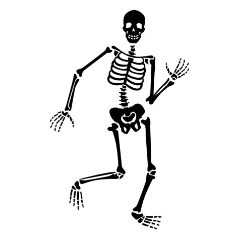Happy Skeleton Silhouette 20298956 Vector Art At Vecteezy
