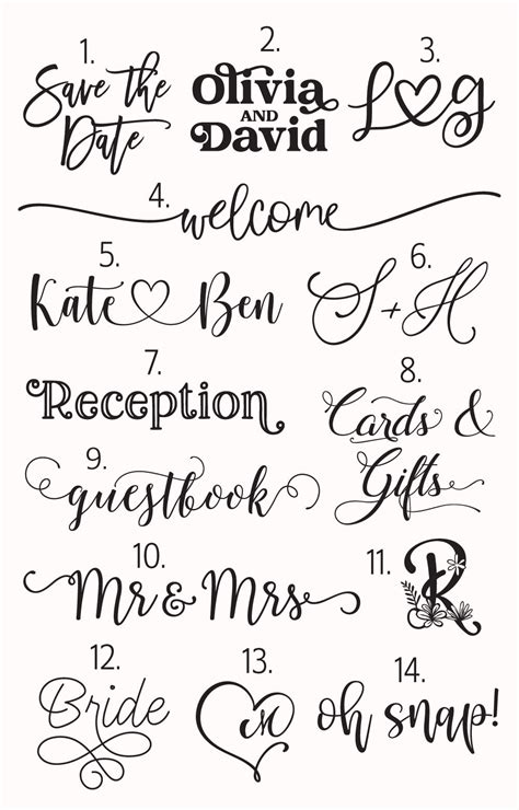 Wedding Fonts For Cricut Thatll Take Your Diy Wedding To The Next Level