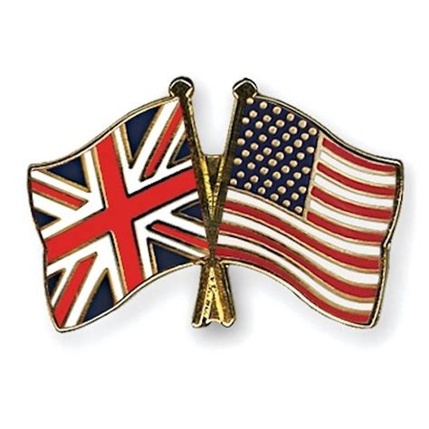 Uk And Usa Crossed Flags Lapel Pin Empire Medals