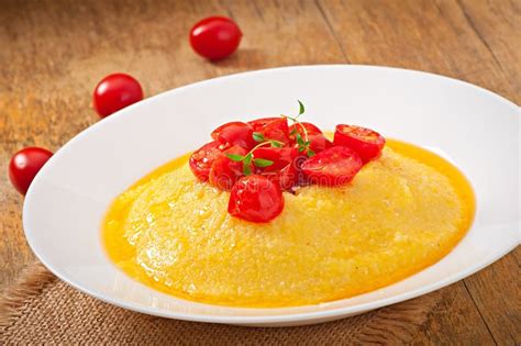 Polenta Italian Traditional Food Stock Photo Image Of Italian