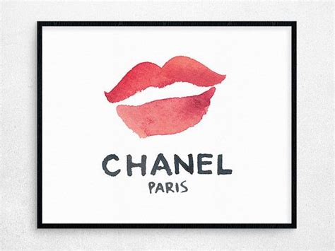 Coco Chanel Art Printable Chanel Lipstick By Paperislanddesign Chanel