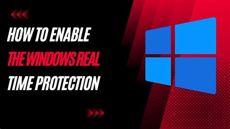 How To Enable The Windows Real Time Protection Youtube