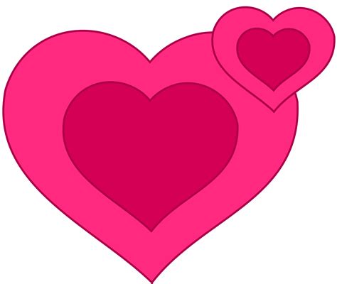 Clipart Two Pink Hearts Together