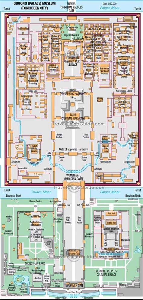 Forbidden City Maps Location Pdf Tourist Map Of Palace Museum