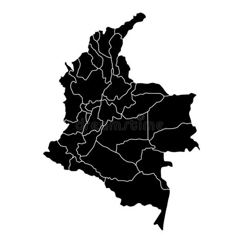 Mapa Político De Colombia Ilustración Del Vector Ilustración De Blanco