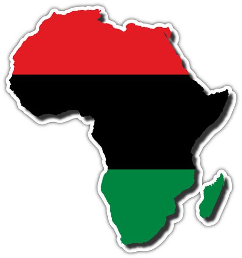 Pan Africa Shaped African Flag Map Vinyl Sticker Decal Car Window Wall