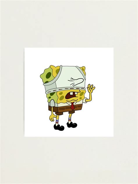 Spongebob Underwear Meme Photographic Print By Eggcelantarts Redbubble