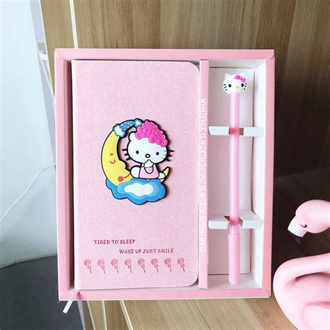 Creative Cute Hello Kitty Cartoon Cat Hardcover Notebook Diary Book