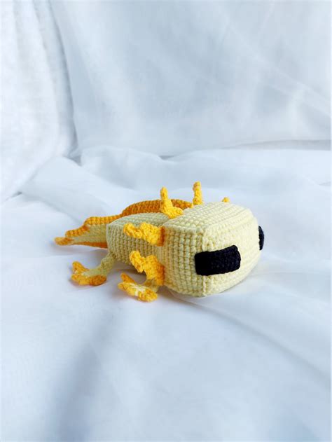 Axolotl Plush Minecraft Axolotl Yellow Axolotl Axolotl Crochet Etsy