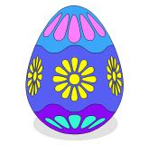 En cliquant sur chaque option, vous pouvez contrôler l'activation ou la désactivation du dépôt des cookies et de la création des profils : Decorated Easter egg | Free Online Coloring Page