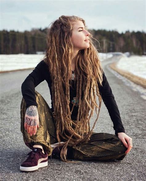 Dreadlocks Extensions In Hippie Hair Dreadlocks Girl White