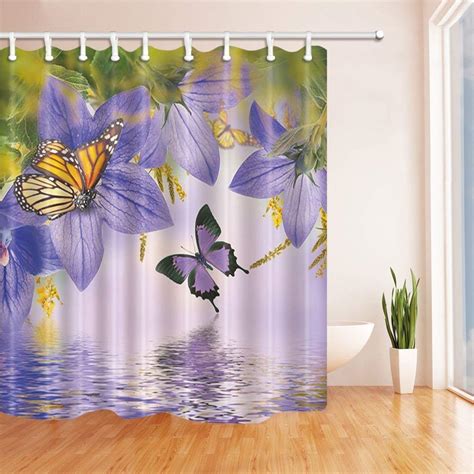 Maybe you would like to learn more about one of these? BPBOP Spring Floral Decor Purple Butterfly Flying on ...