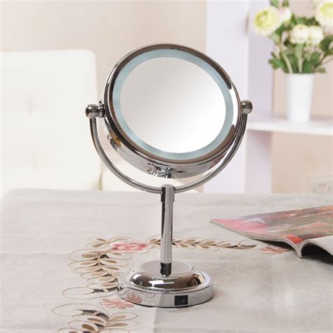 Girls Beauty Makeup Mirror With Light Cosmetic Side Magnifying Stand