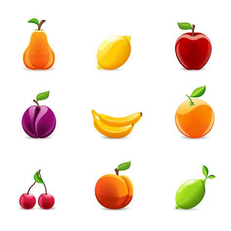 Set Of Fruits Icons 453723 Vector Art At Vecteezy