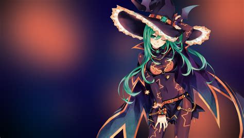 Wallpaper Anime Girls Date A Live Witch Green Hair