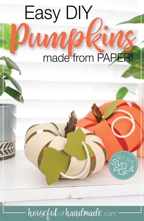 Easy Paper Pumpkins 5 Days Of Pumpkin Crafts Houseful Of Handmade
