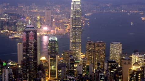 Hong Kong Harbor City Lights 2560x1600