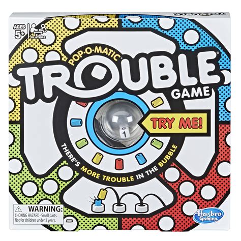 Hasbro Trouble Board Game Board Game For 2 To 4 Players For Kids Ages