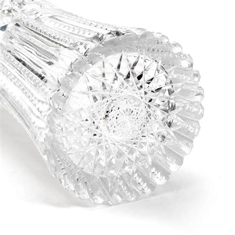 Exceptional American Brilliant Cut Crystal Vase For Sale At 1stdibs