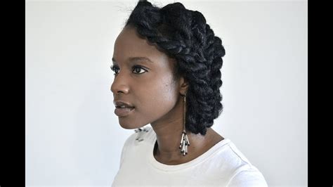 Chunky Two Strand Flat Twist Protective Style Updo For