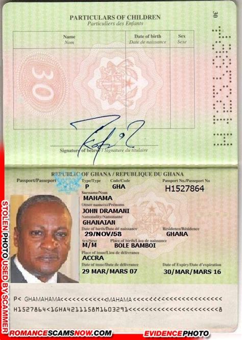 John Dramani Mahama Ghana Passport H1527864