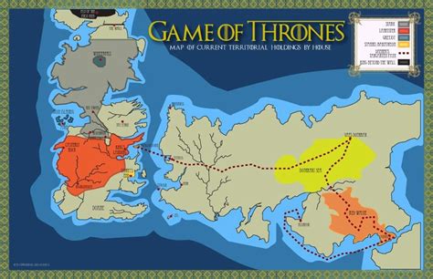 Game Of Thrones Infographic Map That I Created Showing The Territorial