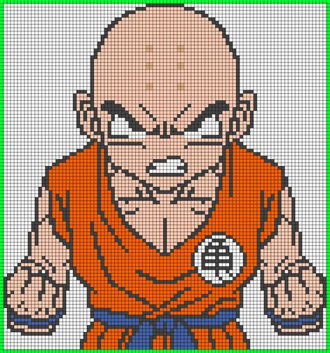To maximize mobility, trunks removes his clothing for his extreme and straining training in. Krillin Dragon Ball perler bead pattern | Anime pixel art ...
