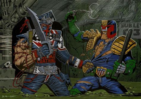 Comic Art Comic Books Comic Book Cover Abc Warriors Judge Dredd